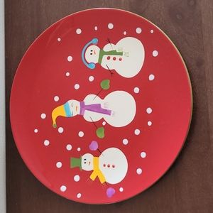 P30: 11"×11" HAND painted dolomite snow ball plater